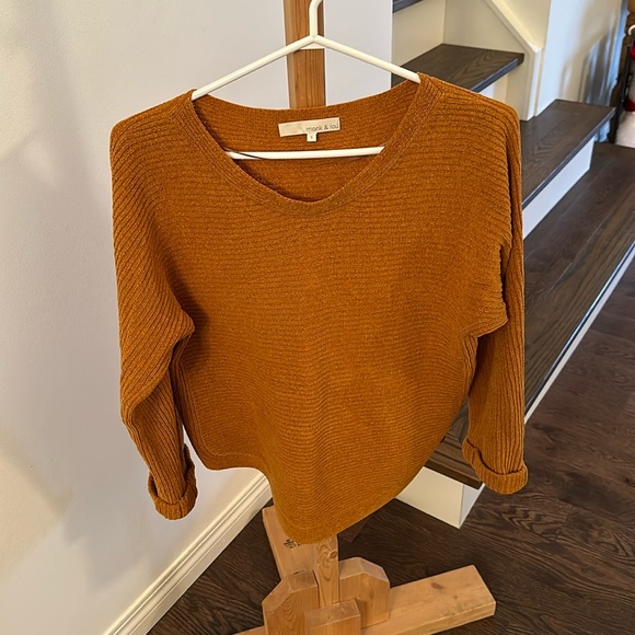 Monk & Lou Ribbed Sweater size small - burnt orange - Picture 3 of 9